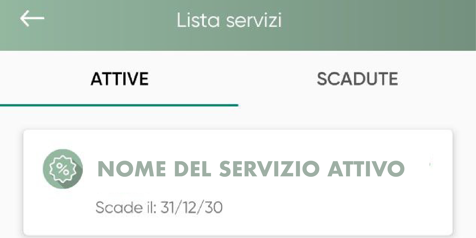 Servizio attivo